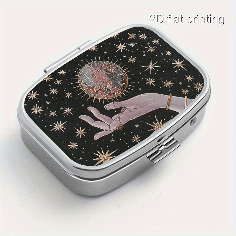 Accessories Travel Jewelry Box - Een vierkante metalen doos met twee