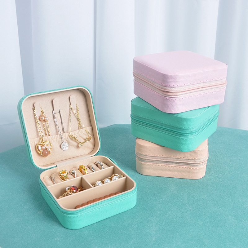 Accessories Travel Jewelry Box - Kleurrijke eenvoudige handige sieraden opbergdoos ketting