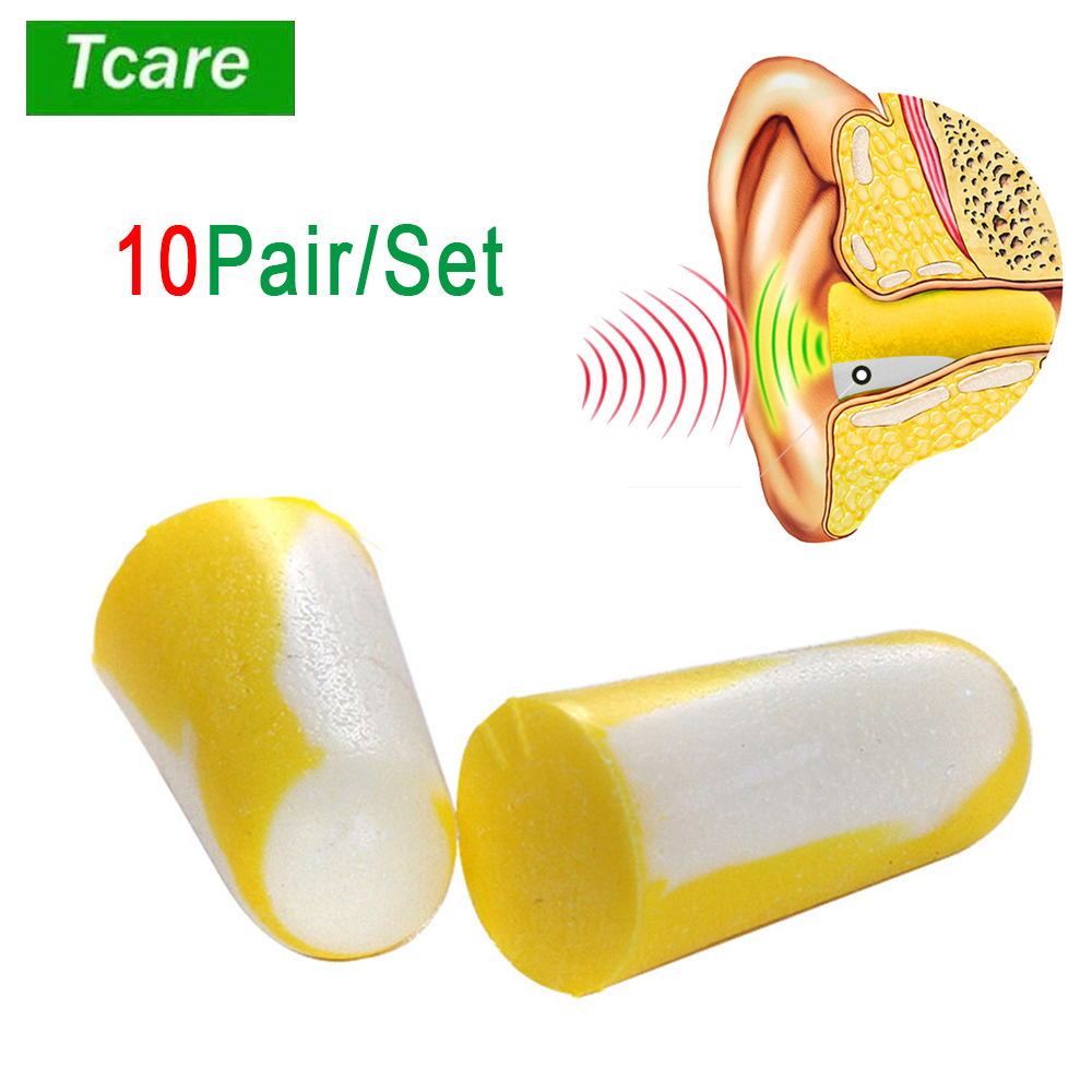 Earplug Set Foam - Tcare 10 paar/set ultrazachte schuimoordopjes met