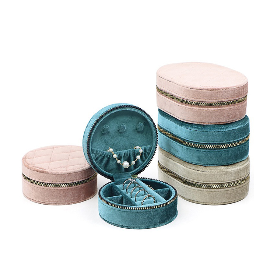 Ronde Diamant Fluwelen Reissie - Accessories Travel Jewelry Box recensie en prijs
