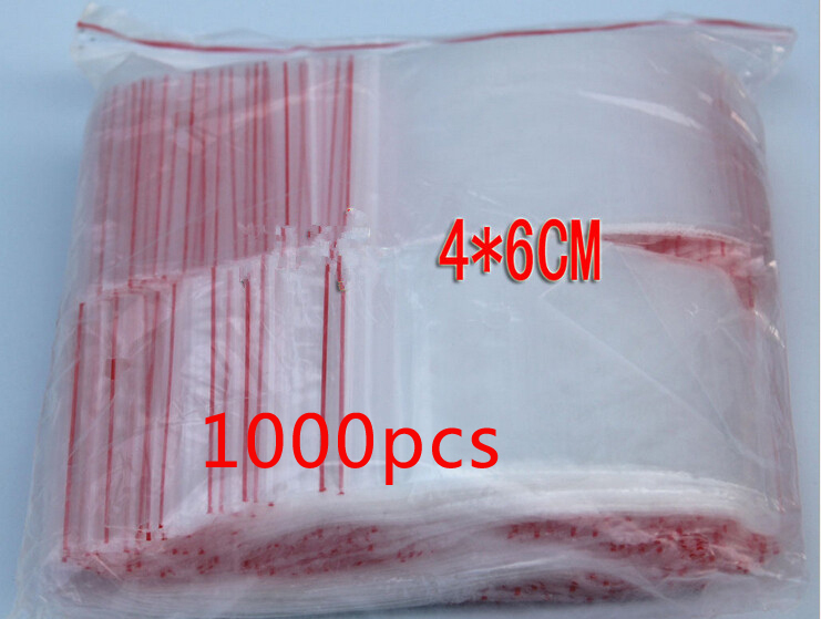 1000 stks 4x6 cm pe transparan - Travel Ziplock Bags recensie en prijs