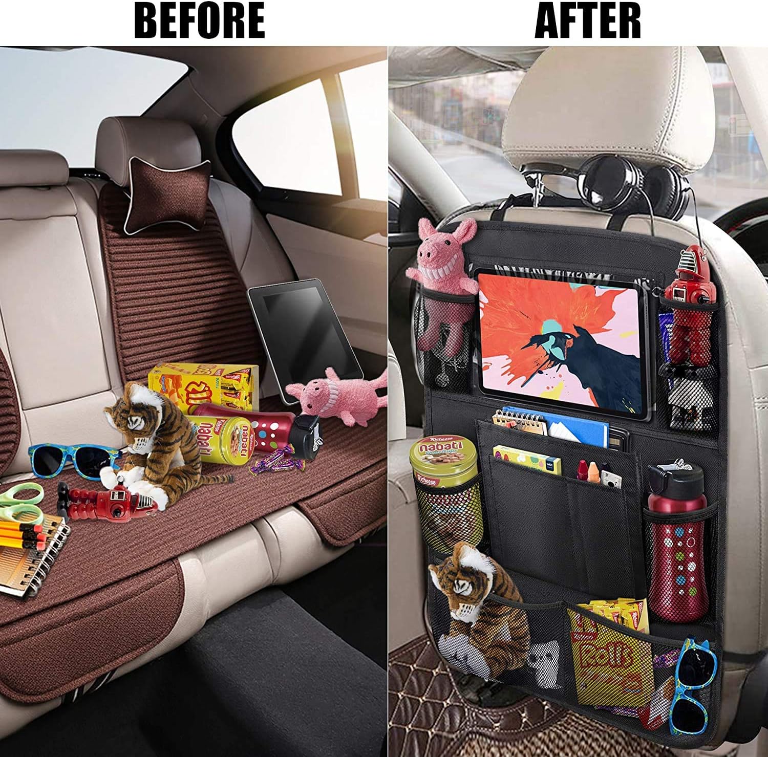 Auto-achterbank-organizer met  - Travel Accessories With Toddler recensie en prijs