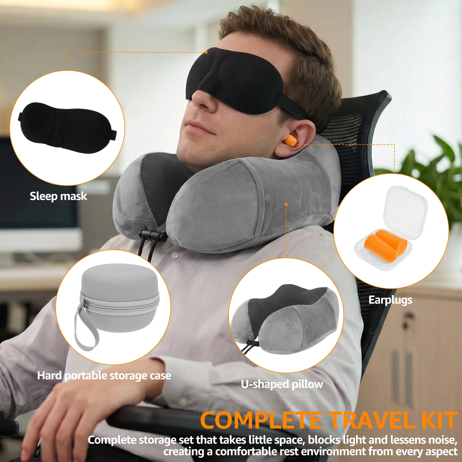 U-vormige traagschuim nekkusse - Earplug Set Foam recensie en prijs
