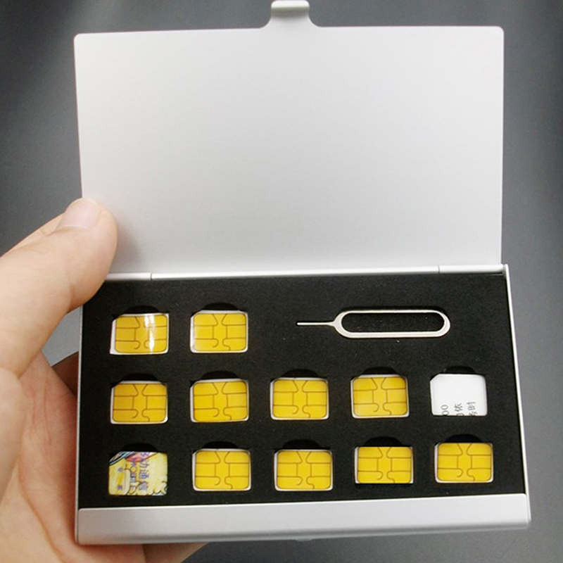 Nieuwe 12-Slots-NANO+1-Slot-Ca - Sim Card Holder Case recensie en prijs