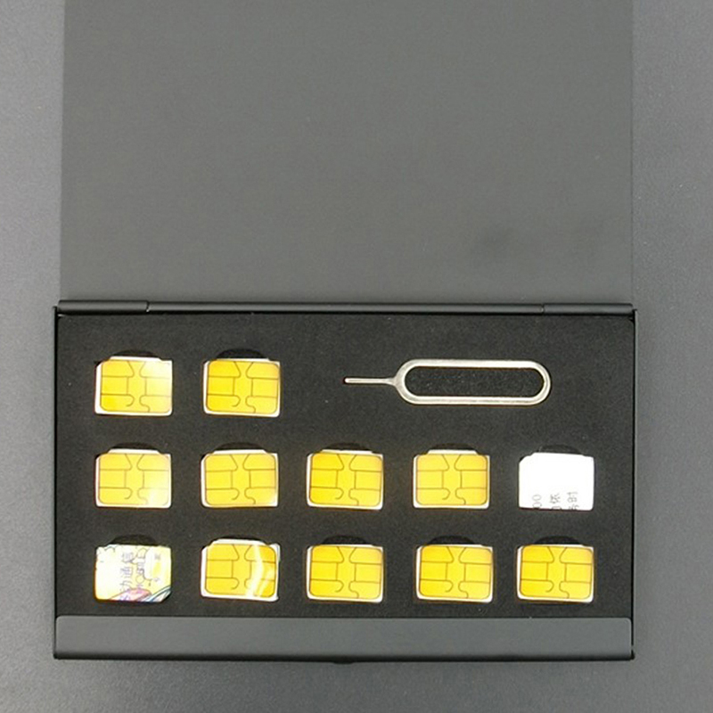 Nieuwe 12-Slots-NANO+1-Slot-Ca - Sim Card Holder Case recensie en prijs